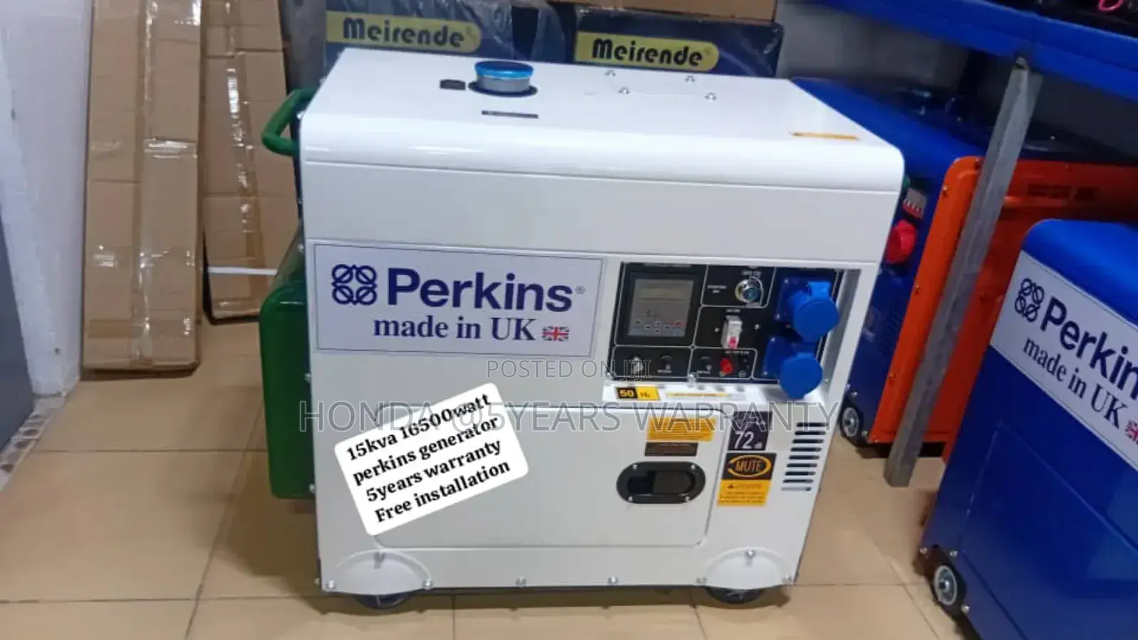 Low Consumption Perkins 15kva 16500watt Diesel Generator