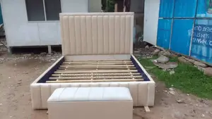 Queen Size Bed With Side Drawers and Couch
