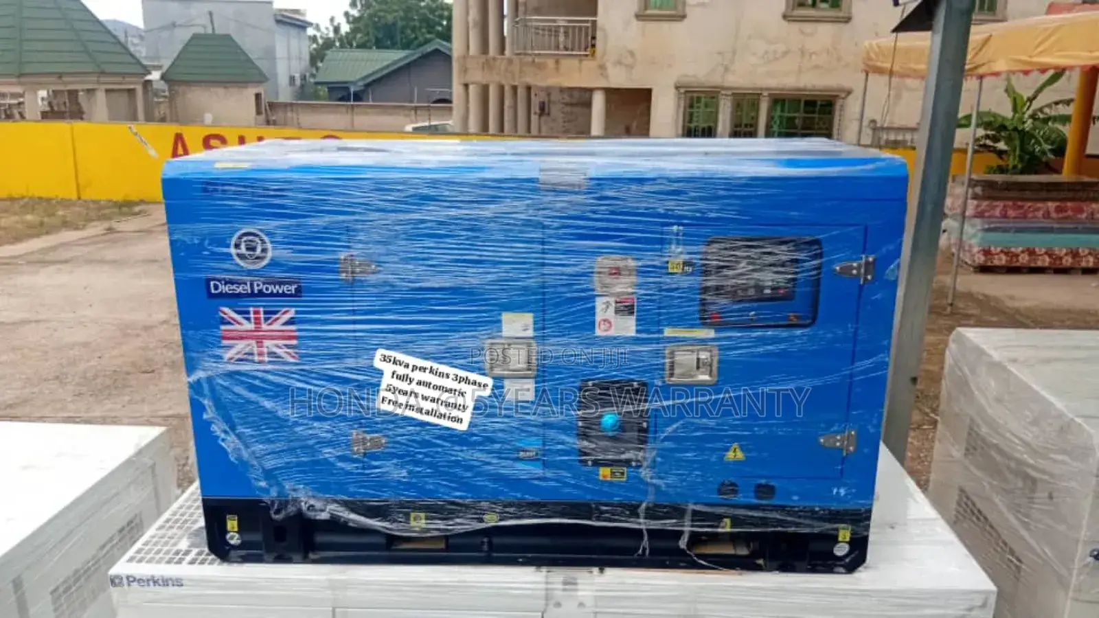 Blue 35kva Perkins Diesel Generator 35kva Silent Fully Ats