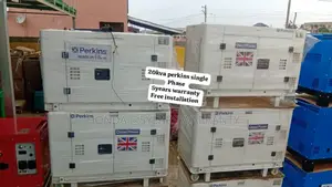 White Diesel Generator 20kva Perkins 22500watt Perkins 20kva