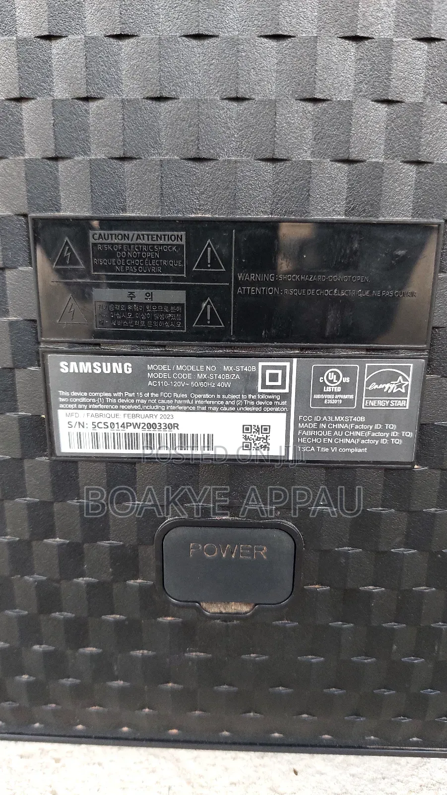 Samsung 1500 Watt Power Audio-Mx-T70/Xa