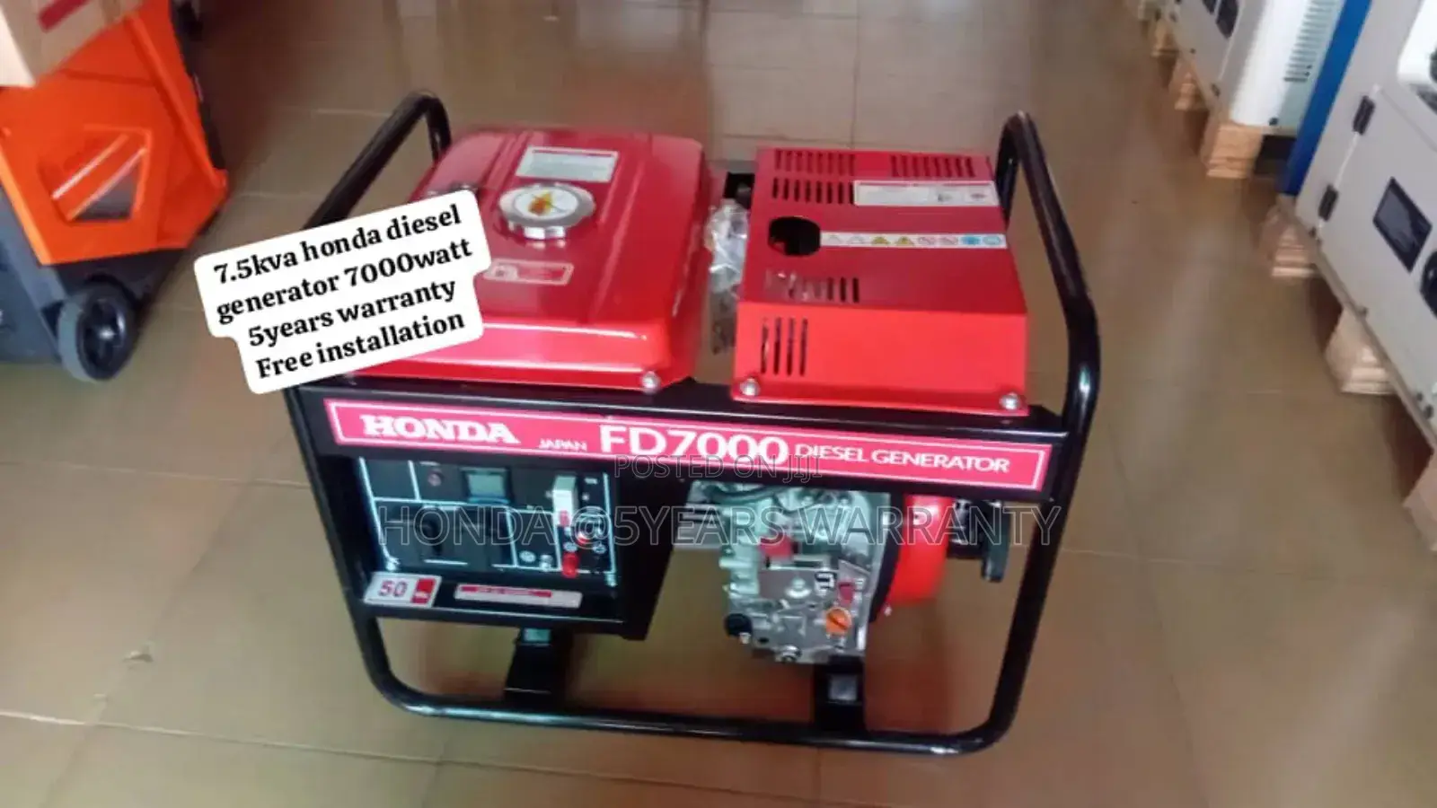 Light Everyday Honda 7.5kva Diesel 7000watt Generator 7.5kva