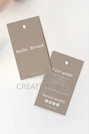 One Color Printed Tags