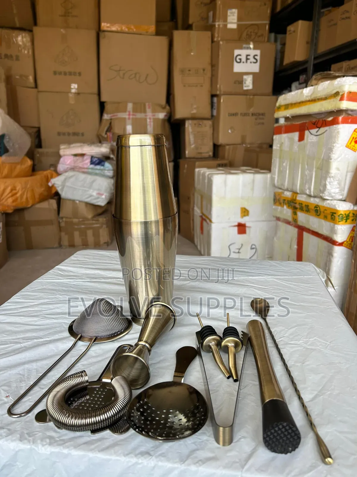 10pcs Brass Cocktail Tools Set