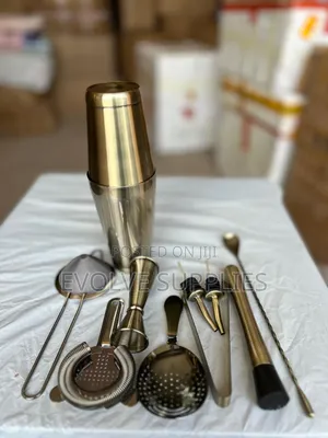 10pcs Brass Cocktail Tools Set