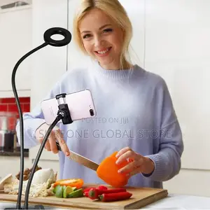 Universal Flexible Mobile Phone Holder With Selfie Ring Ligh