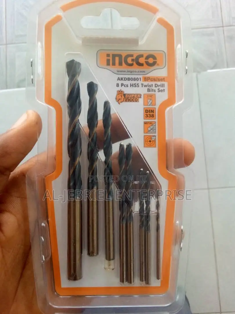 Ingco Twist Drill Bits Set 8 PCS