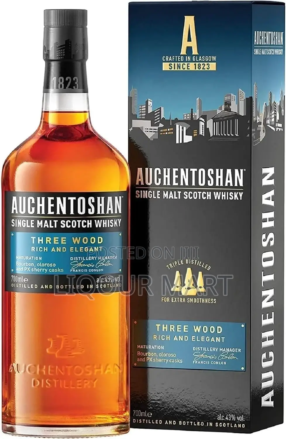 Auchentoshan Three Wood Scotch Whisky 700ml