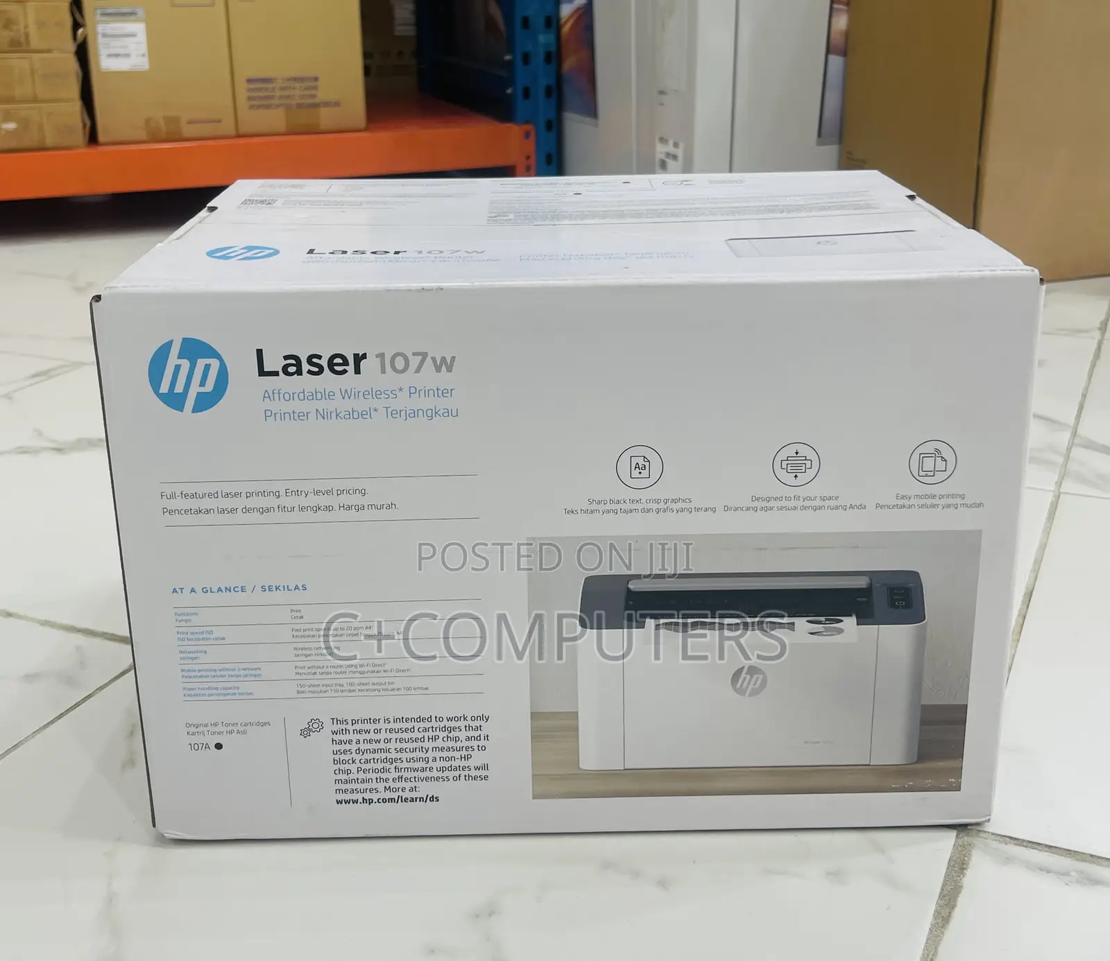 Laser 107w Monochrome Laser Printer ( Print )