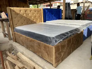 Double Bedframe 54x75 Brown In Color With Mattress