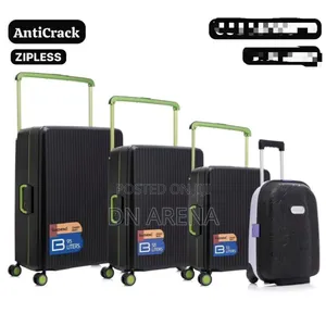 Zipless Anti Crack Travel Luggage Suitcase Bag 4 in 1