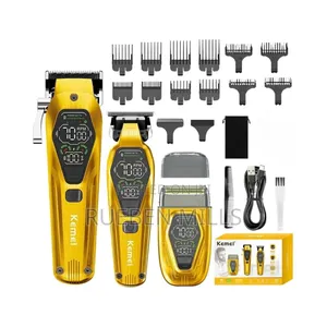 3 in 1 Gold Head Shavers Barbering Machine Beard Trimmer
