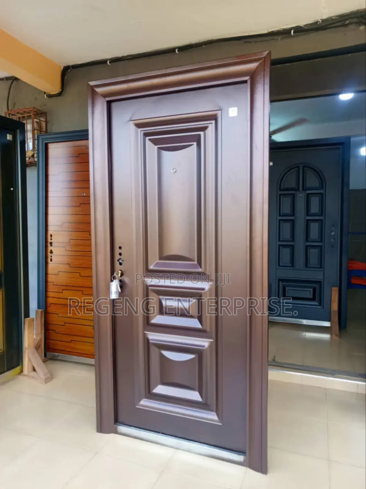 Metallic Security Door, Single With (12) Locks