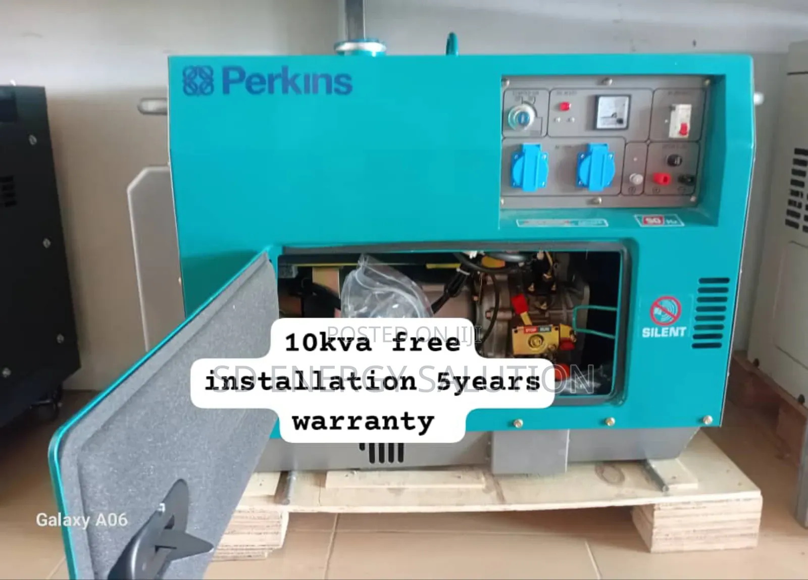 Zero Noise Gen Perkins 10kva 13000watts Diesel Generator