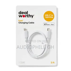 Dealworthy 3' Ft Lightning to Usb-C Charging Cable White