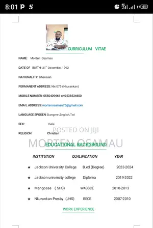Teaching Cv