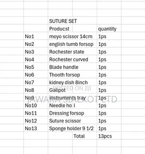 Suture Set 13 Pieces