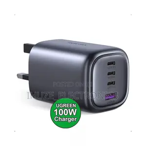Ugreen 100w Gan Fast Charger (4 Port Usb-C/Usb) Uk Adapter