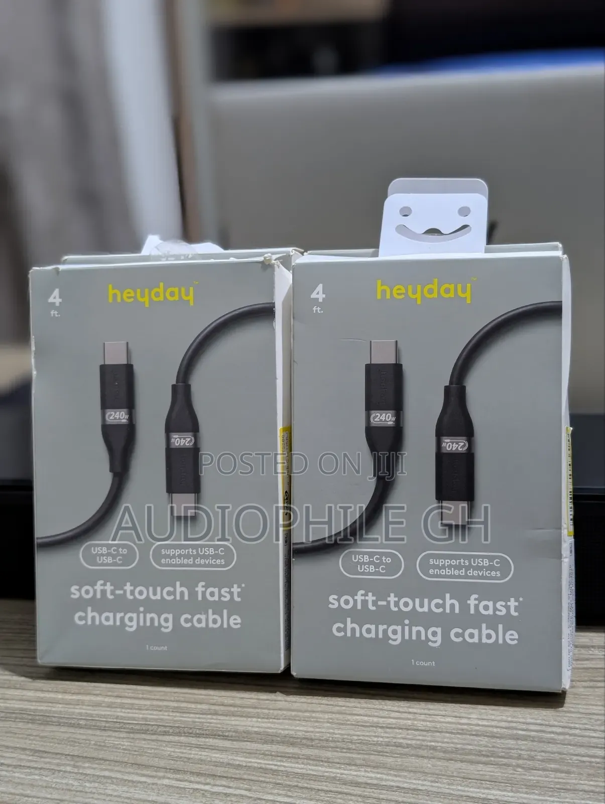 Heyday 4ft Inch Usb-C to Usb-C 240w Silicone Cable
