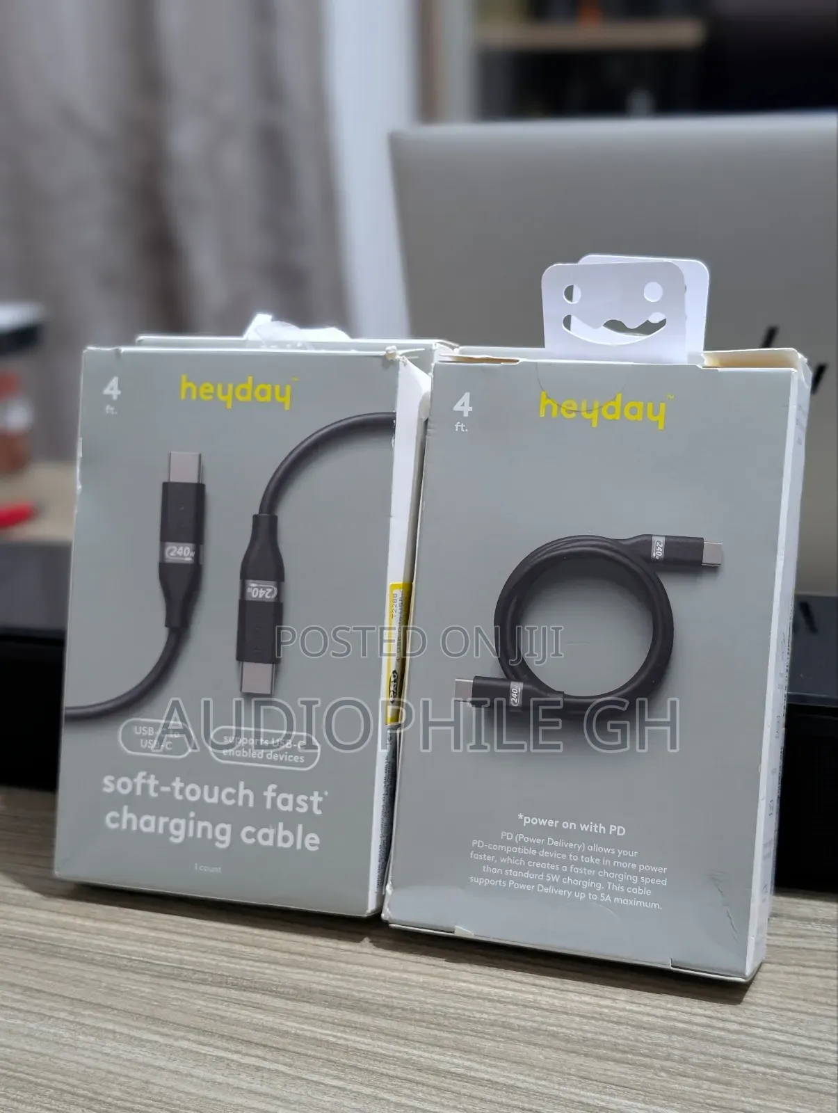 Heyday 4ft Inch Usb-C to Usb-C 240w Silicone Cable