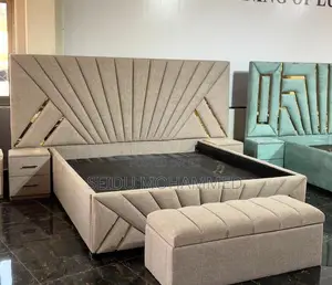 Design Queens Bed Frame With 2 Side Withdrawal and Ottoman