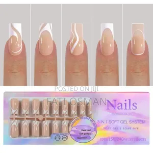 150pcs French White Press On Nails