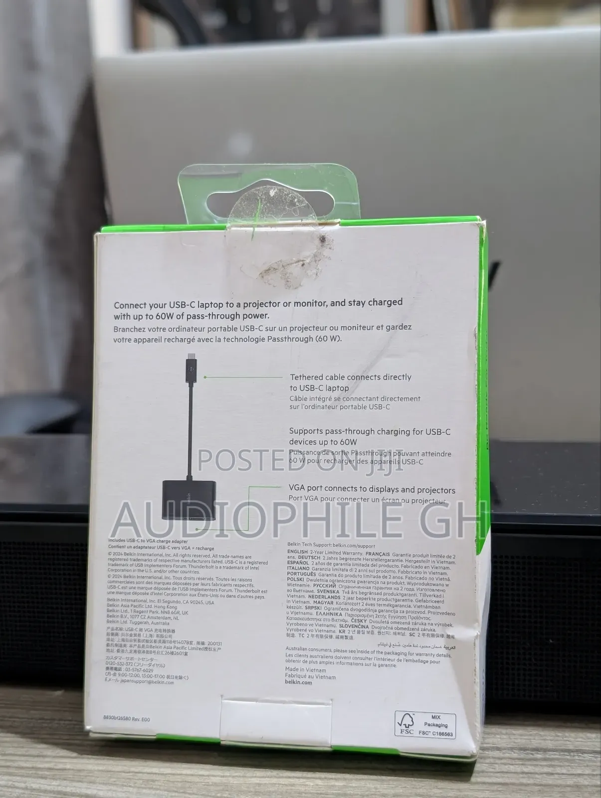 Belkin Usb-c To Vga + Charge Adapter