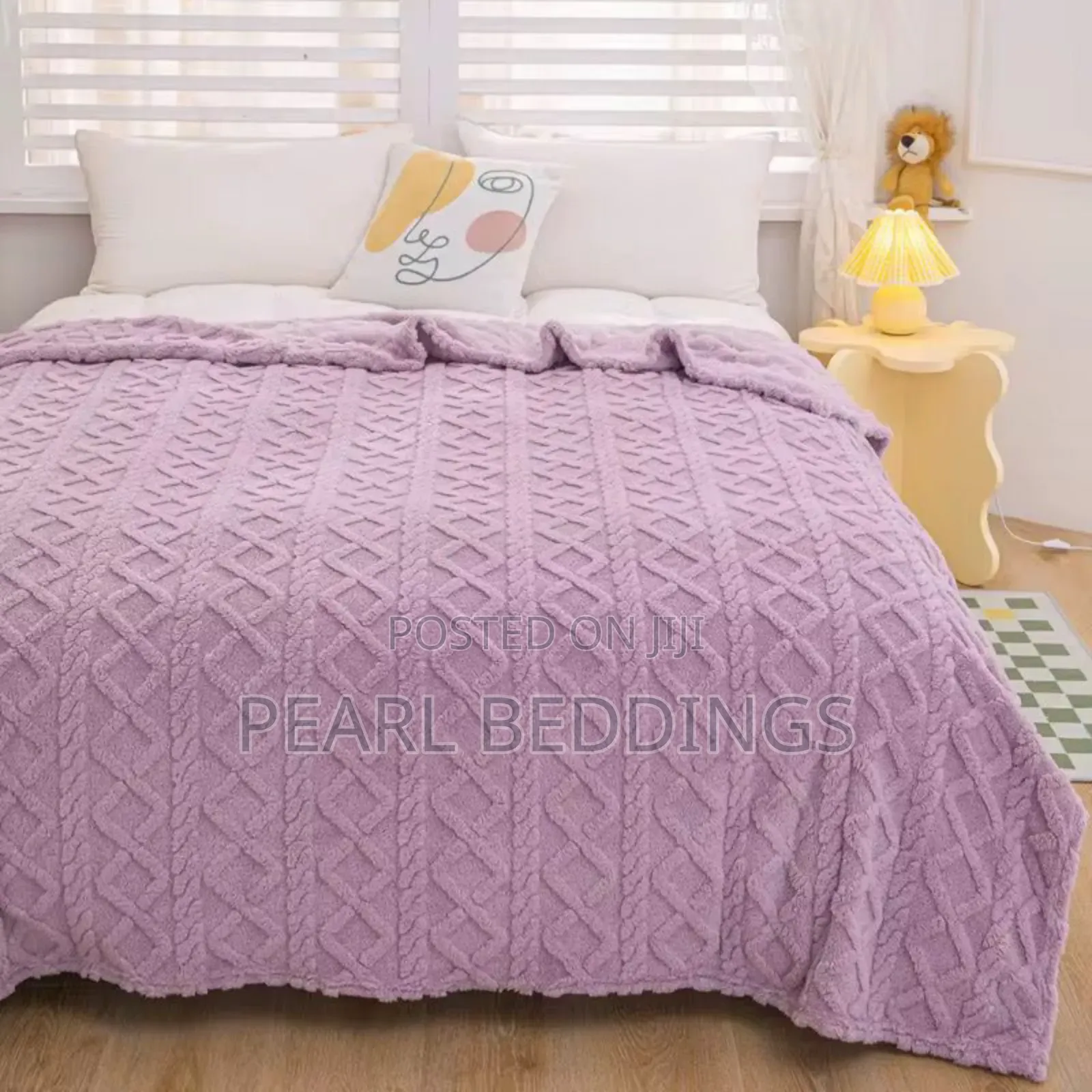 Luxurious Stripped Throw Blanket Available in Many Colors