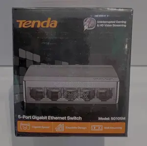 Tenda 5 Port Gigabit Ethernet Switch 10/100/1000 MBPS Sg105m
