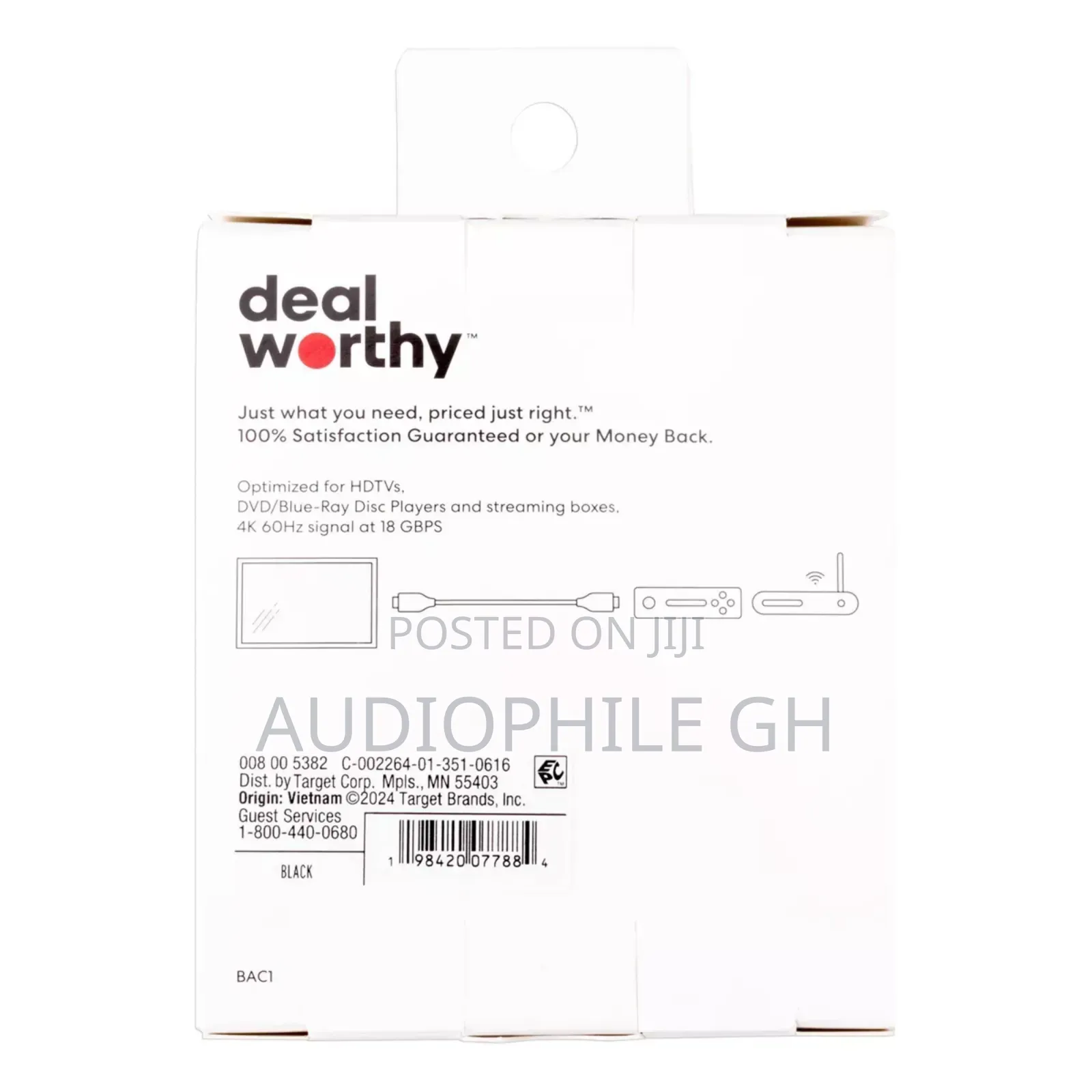 Dealworthy 6 Ft Hdmi High Speed Cable With Ethernet Cable