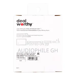 Dealworthy 6 Ft Hdmi High Speed Cable With Ethernet Cable