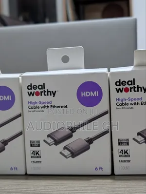 Dealworthy 6 Ft Hdmi High Speed Cable With Ethernet Cable