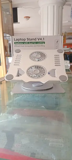 Laptop Rotating Stand With Dual Fan Cooling