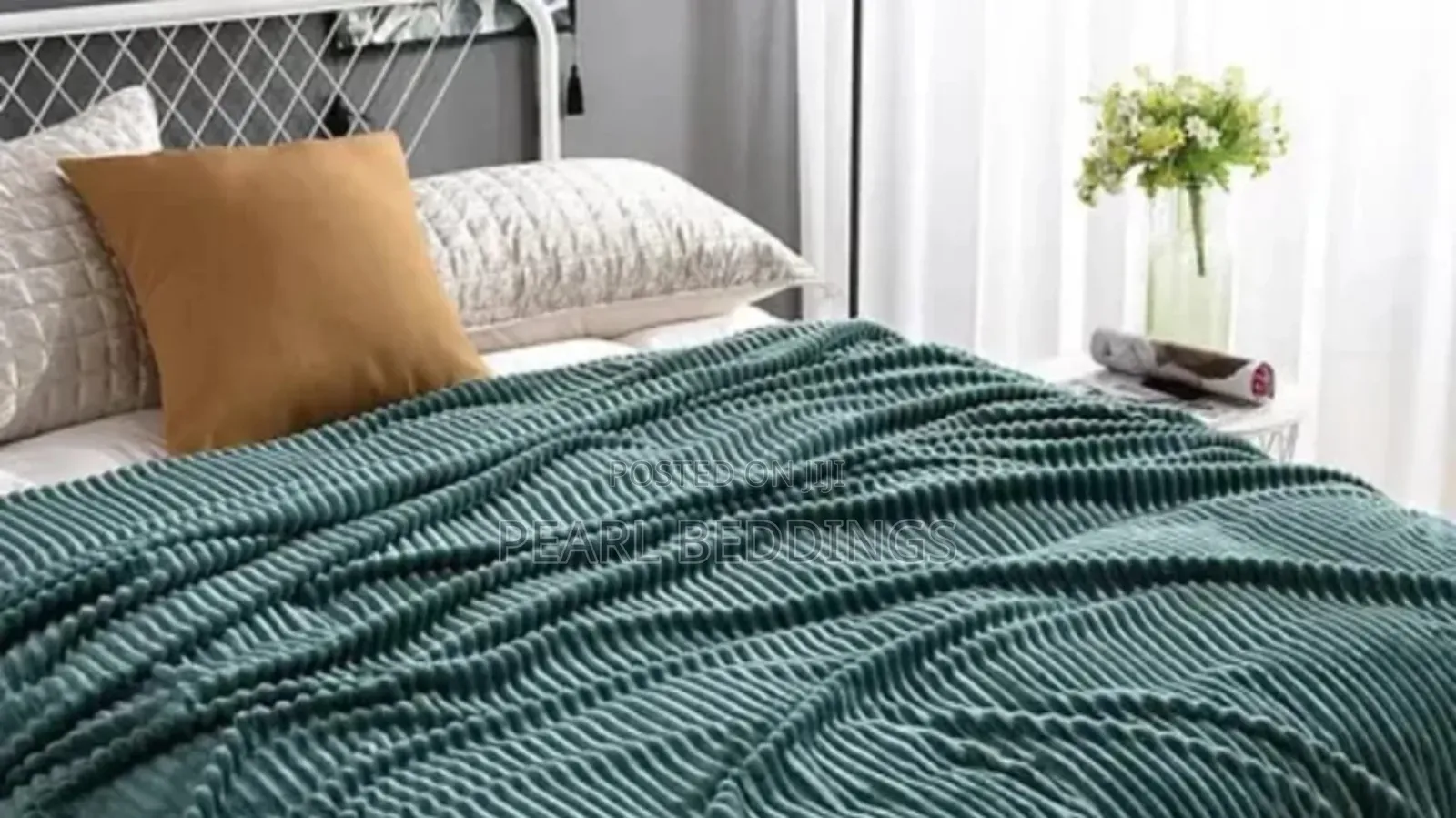 Quality Luxurious Stripped Throw Blanket Available in Colors