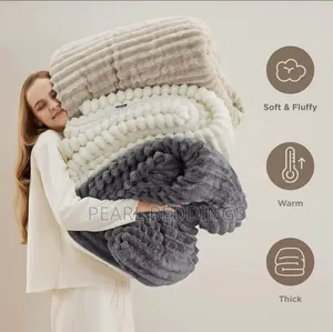 Quality Luxurious Stripped Throw Blanket Available in Colors