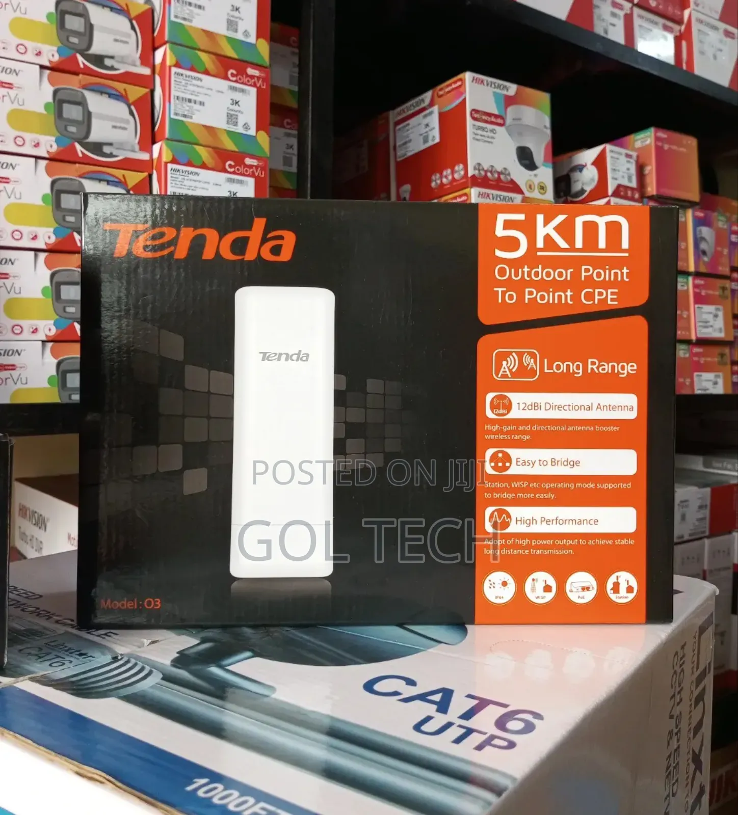 Tenda Outdoor Access Point 5km Point to Point Cpe O3 Radio