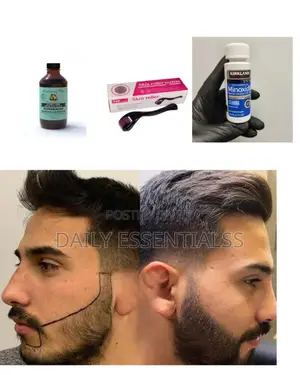 Kirkland Minoxidil, Derma Roller Peppermint Power Pack