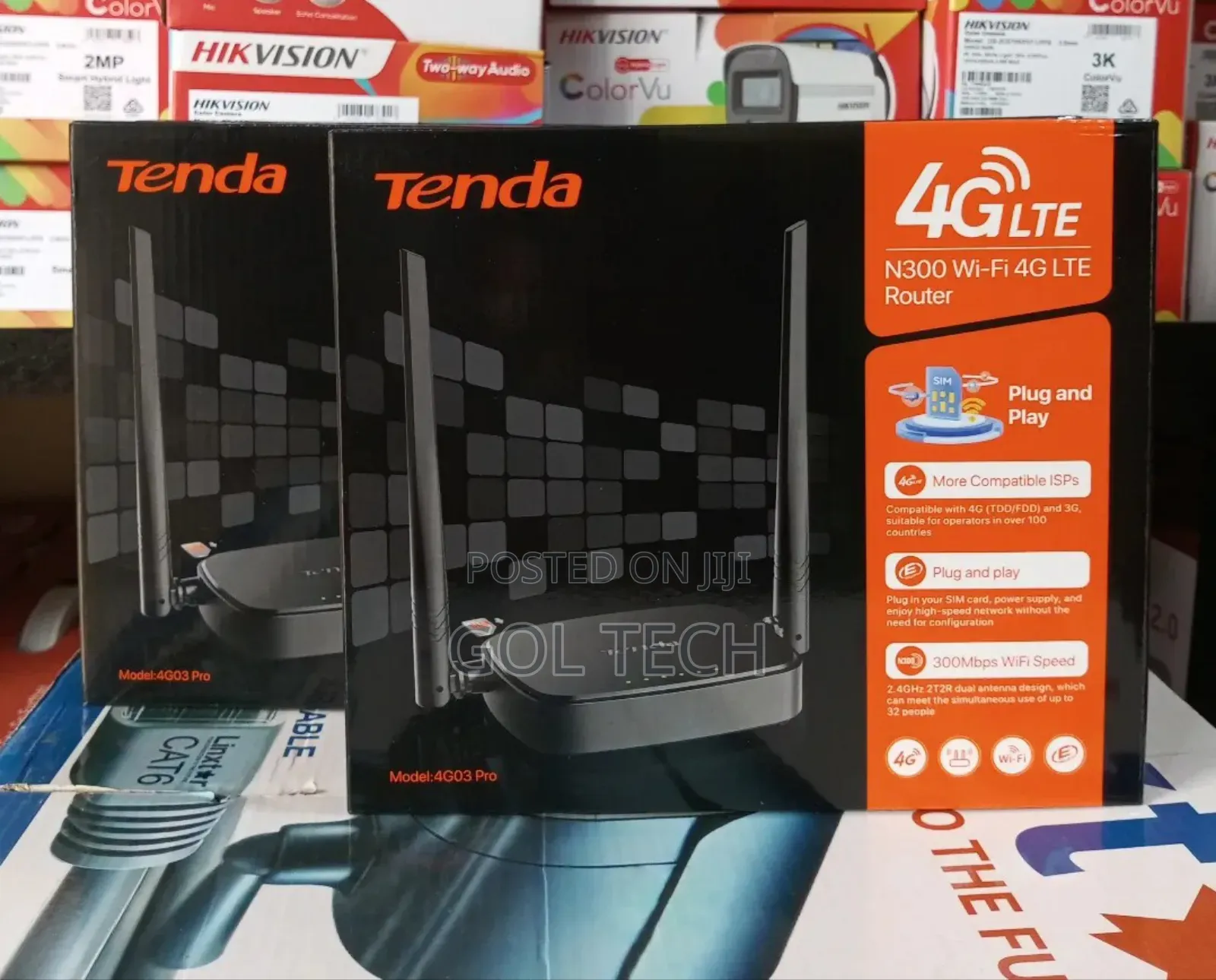 4g Universal Router Tenda N300 Wifi 4g Lte Plug and Play