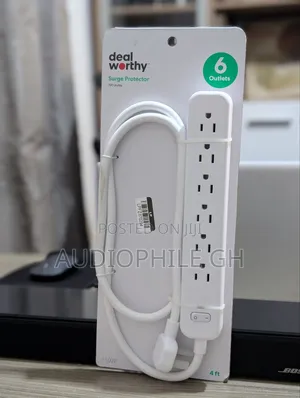 Dealworthy 6-outlet Surge Protector With 4' Extension Cord 720j