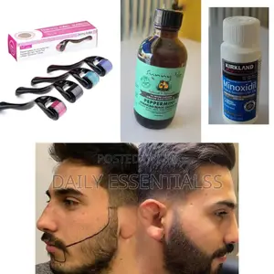 Complete Hair Beard Set:Kirkland,Peppermint Derma Roller