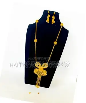 Jewellery Set, Gold Plated, Tarnish-Free Long Necklace
