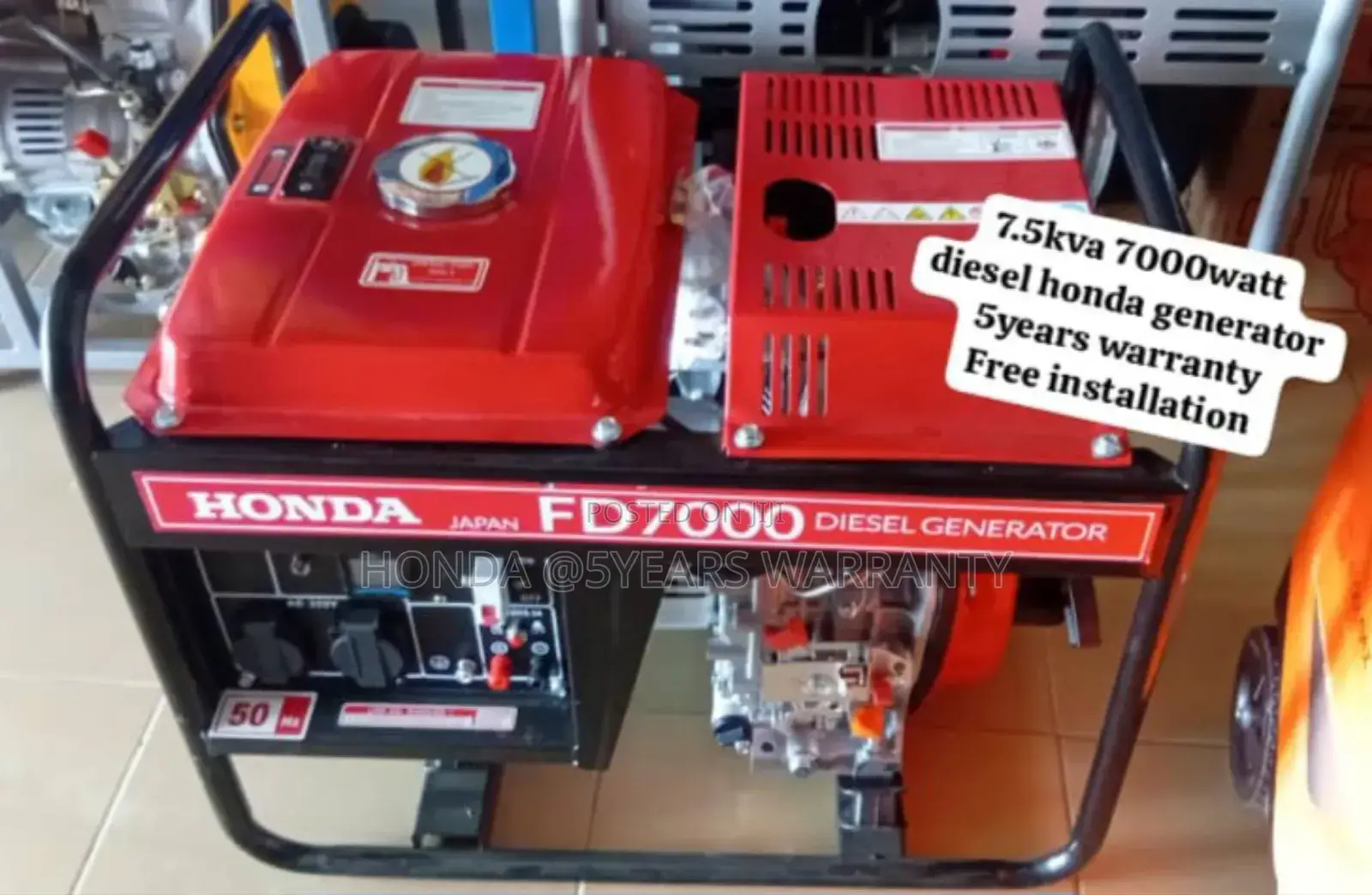 Energy Apex Honda 7.5kva Diesel 7000watt Generator 7.5kva
