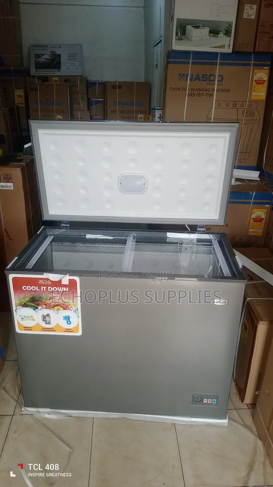 Zara Chest Freezer/244 Liters/ Sliding Glass