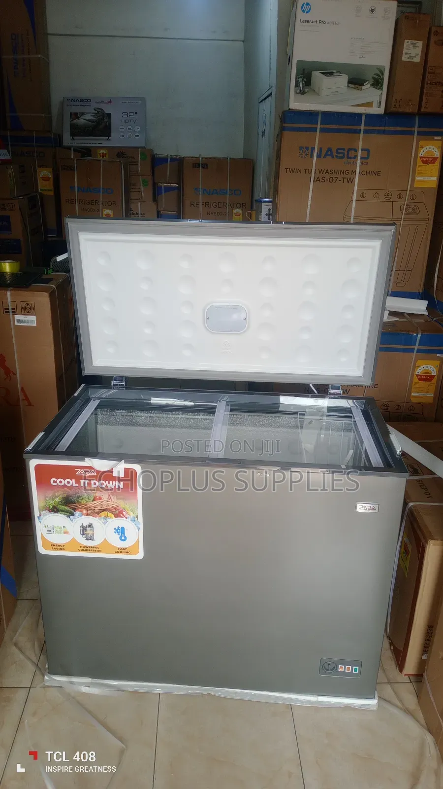 Zara Chest Freezer/244 Liters/ Sliding Glass