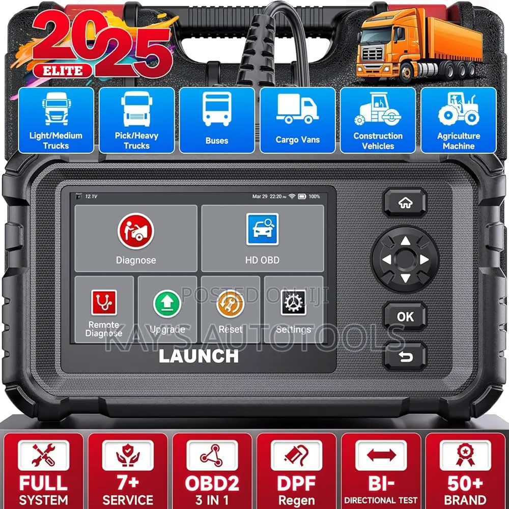 Launch Crp129hd Heavy Truck, Excavator Diagnostic Scanner