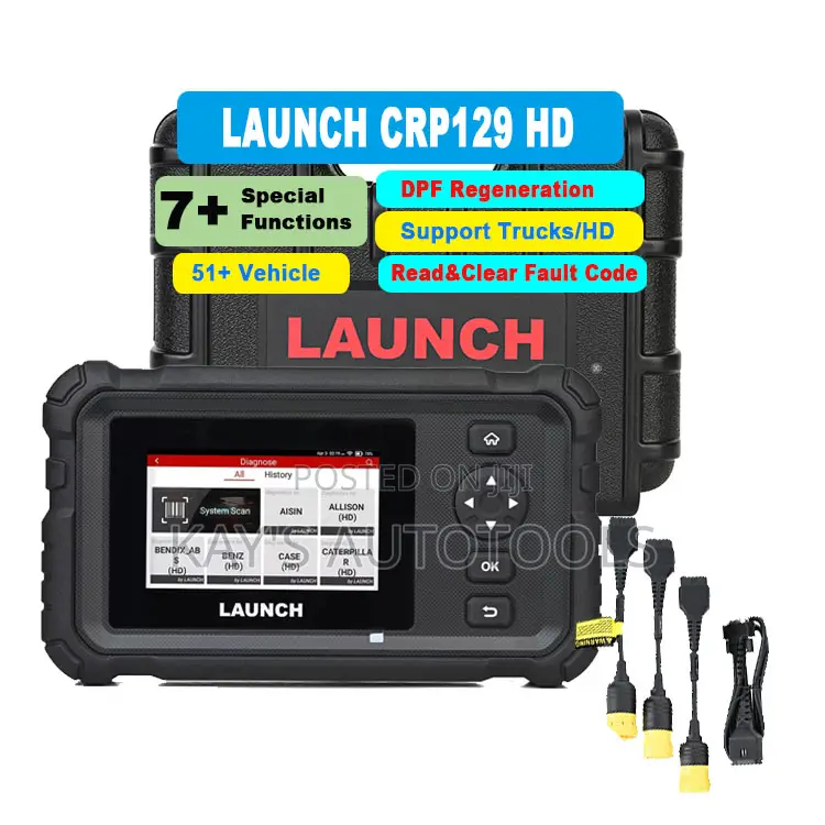 Launch Crp129hd Heavy Truck, Excavator Diagnostic Scanner
