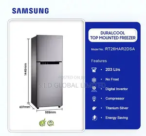 Automatic Defrost Samsung 260ltrs Top Mount Refrigerator