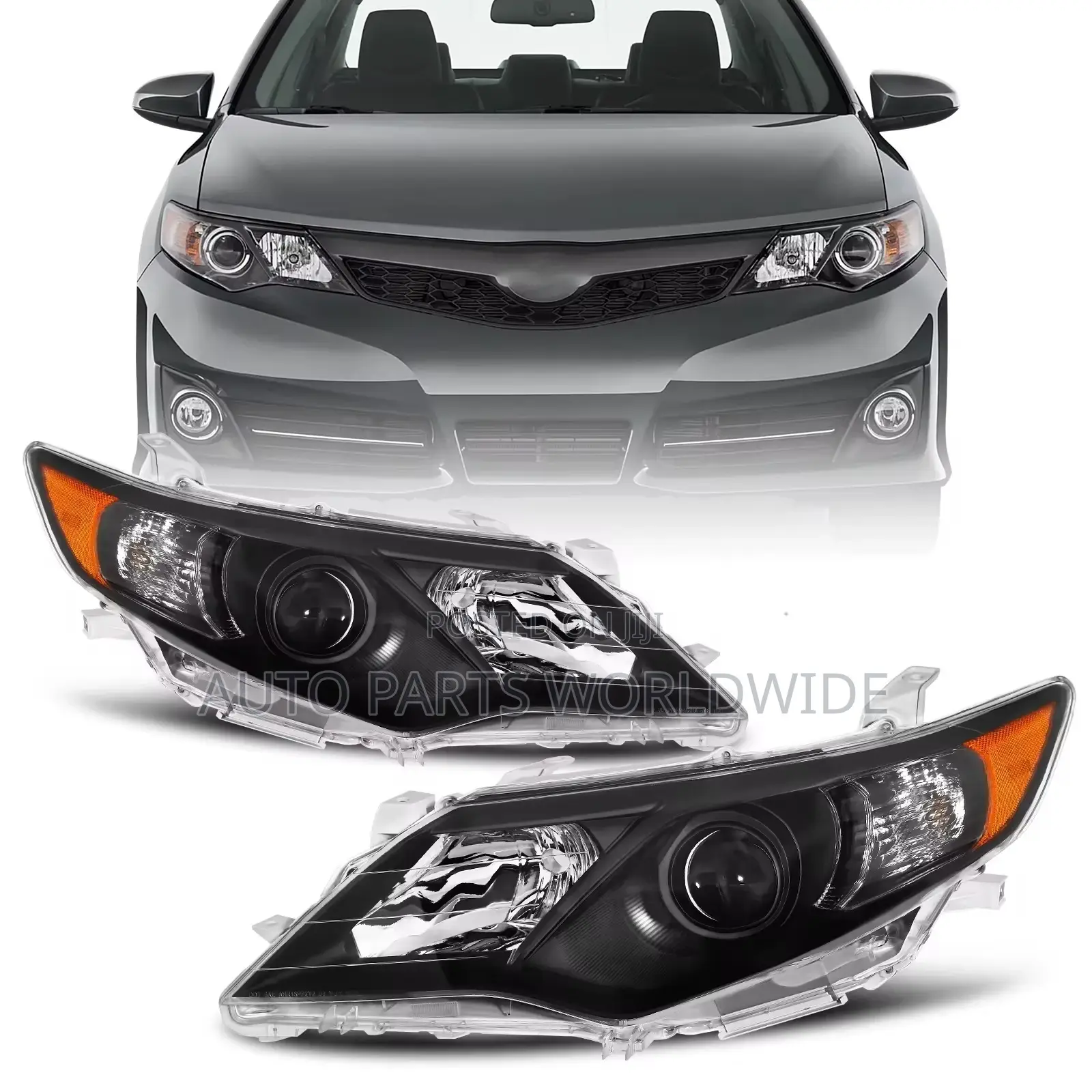 Toyota Camry Spider Smoke Black Headlights 2012-2014
