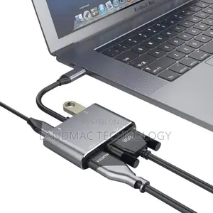 Type -C Hdmi Vga Converter Usb 3.0 Adapter- 87w - Grey