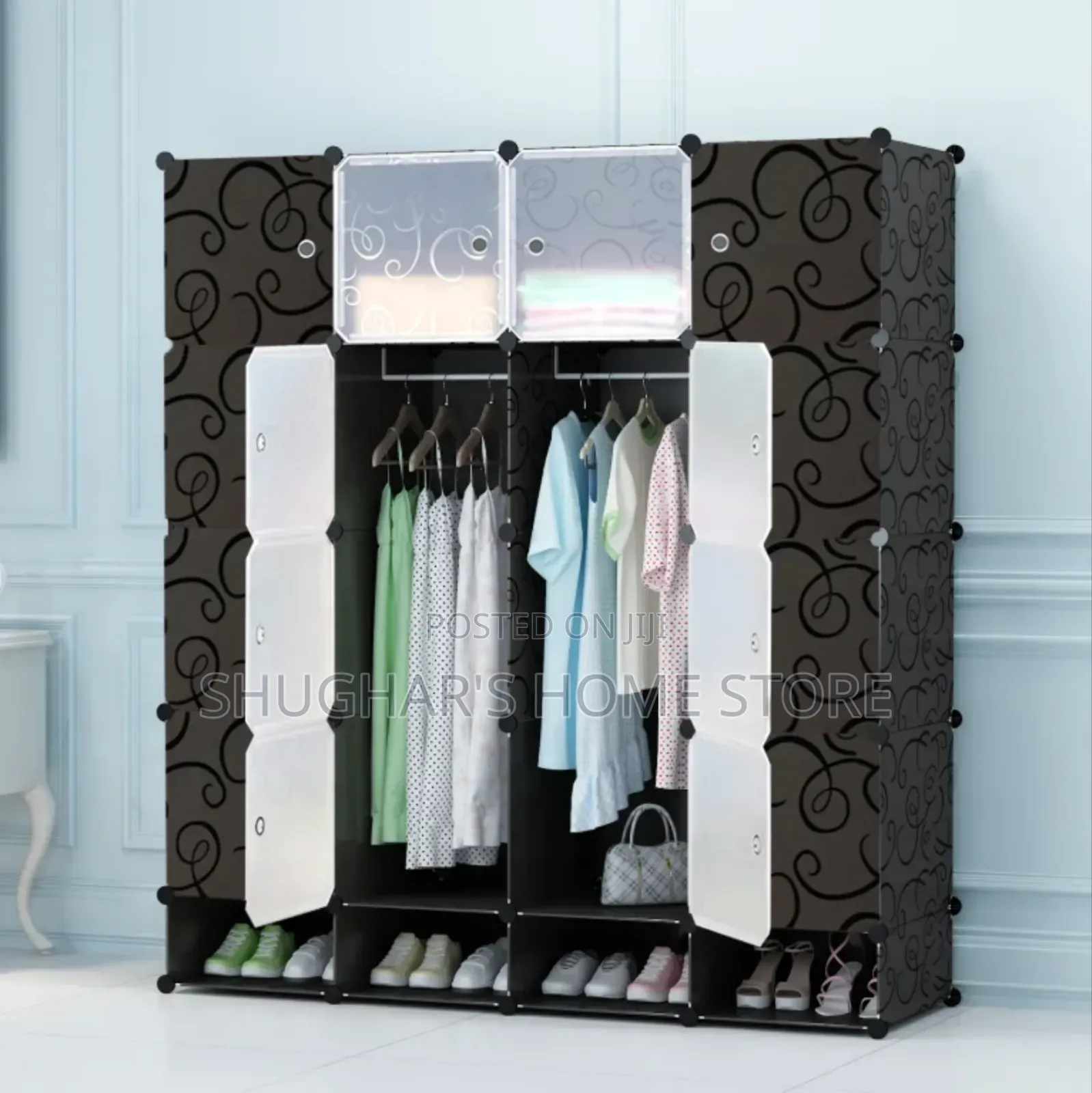 16 Cubes Plastic Wardrobe